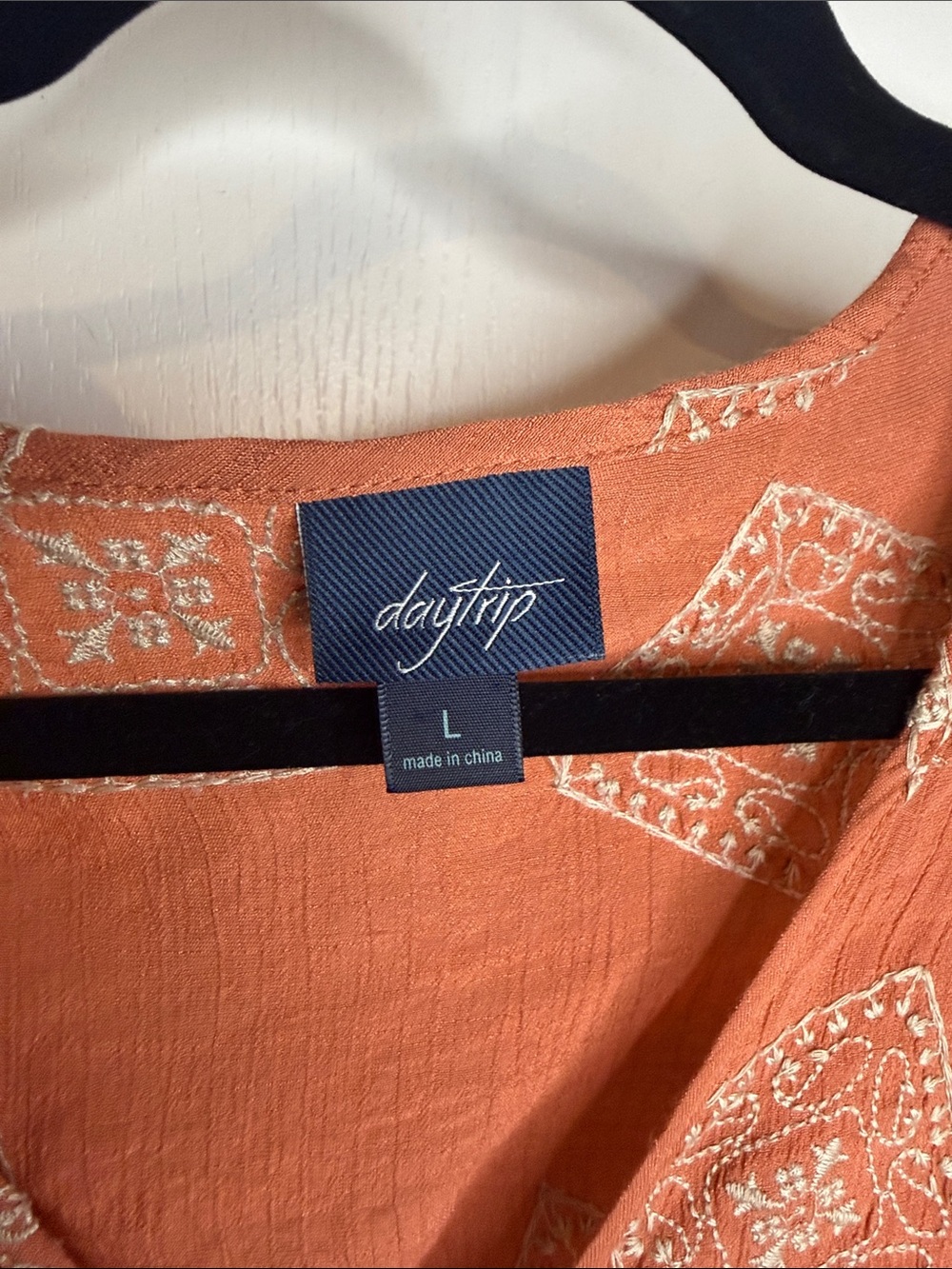 Daytrip Rust Print Drawstring Tunic - Picture 3 of 7